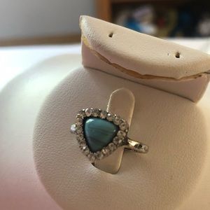 Silver and turquoise ring